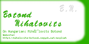 botond mihalovits business card